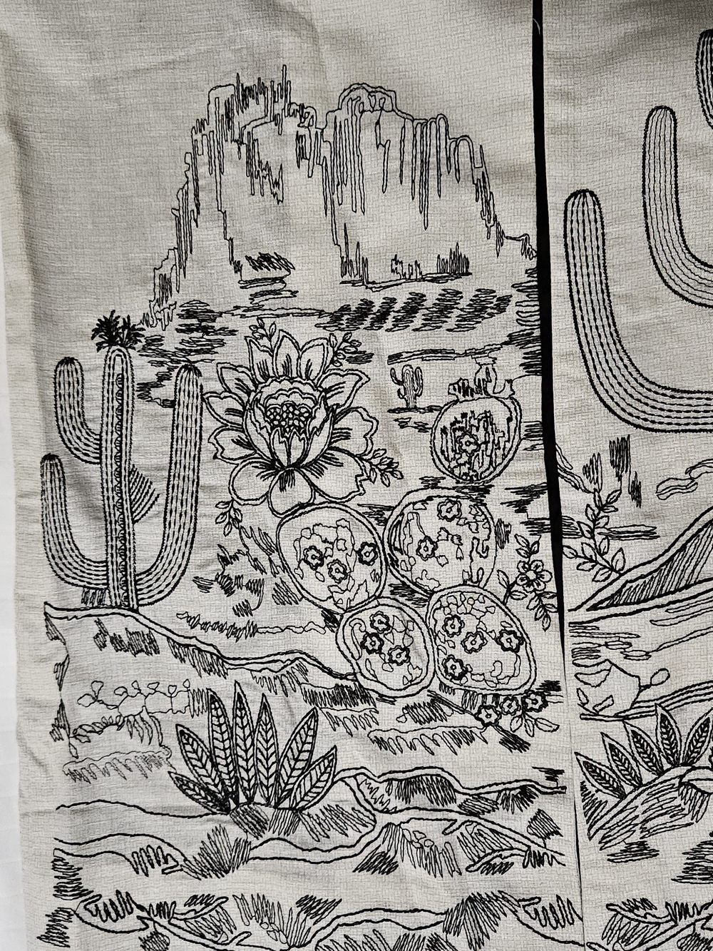 Women's Embroidered Open Front Jacket - Picture 6 of 7
